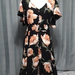 2X Sexy long floral dress